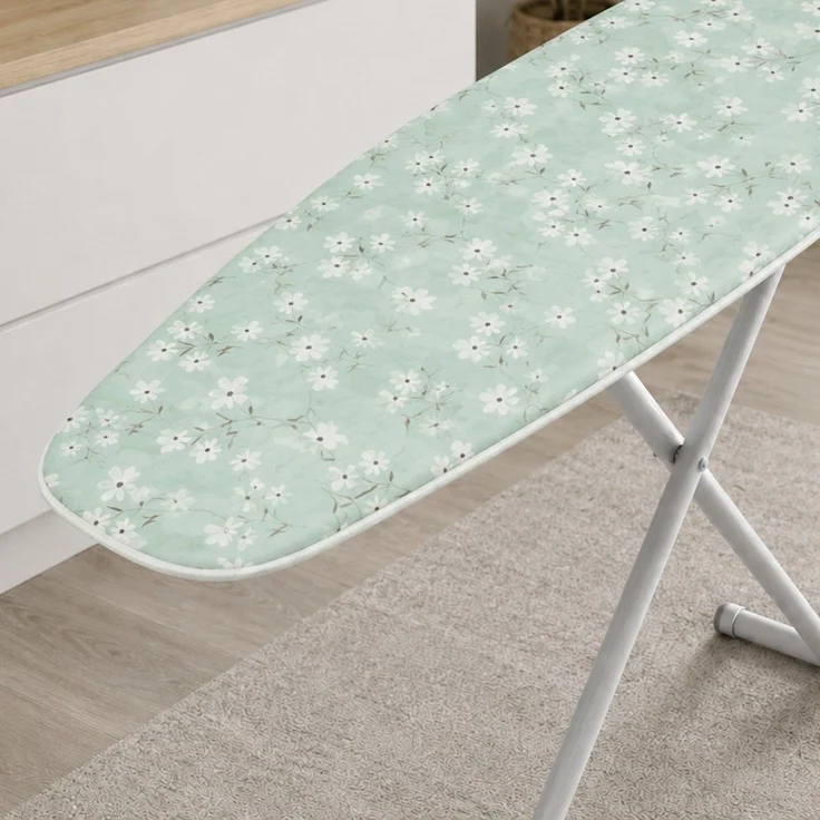 Bügelbrettbezug aus 100% Baumwolle - 125 x 44 cm mit Kordelzug, Blumenmotiv – Bild 4