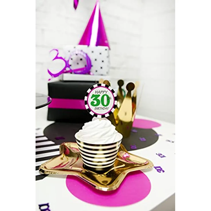 partydeco Pappteller, Pappteller in Stern Form 18cm gold 6er Set – Bild 2