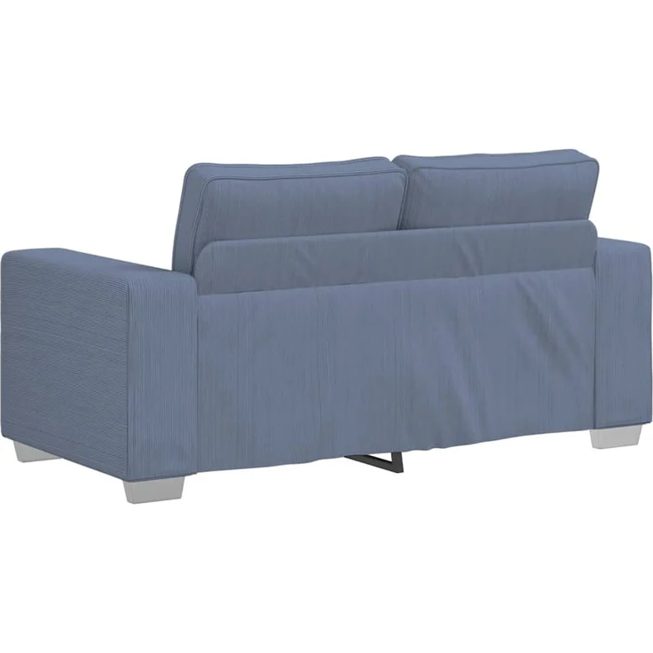 vidaXL Zweisitzer-Sofa Blau 160x77x82 cm Cordstoff 4105196 – Bild 5