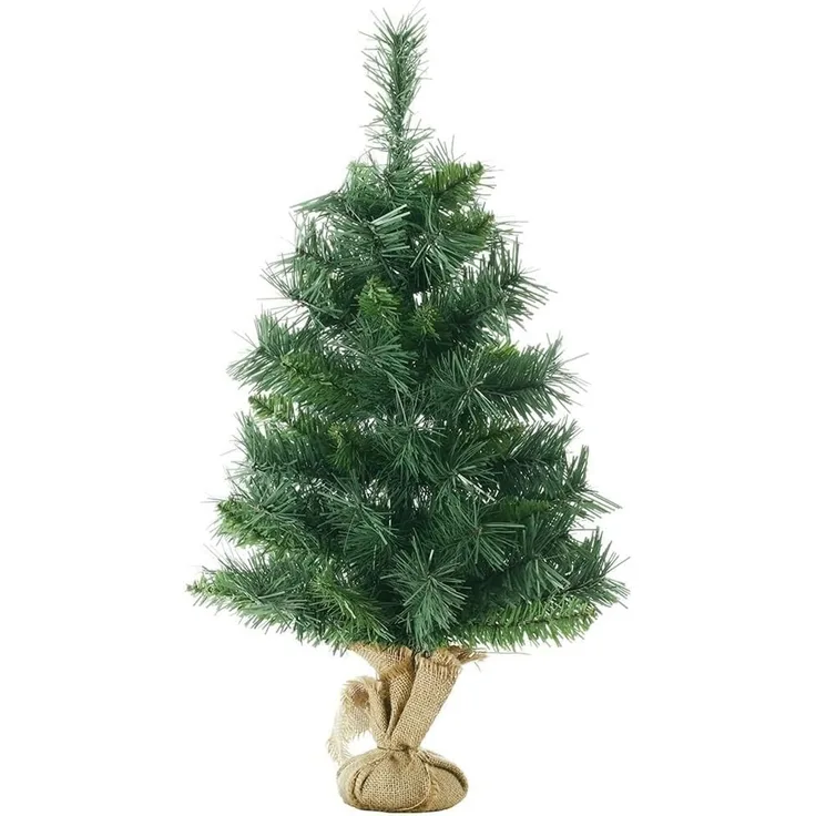 SALCAR 90 cm künstlicher Weihnachtsbaum mit Zementbasis – Kleiner Premium Tischbaum für Innenbereich, perfekte Weihnachtsdekoration