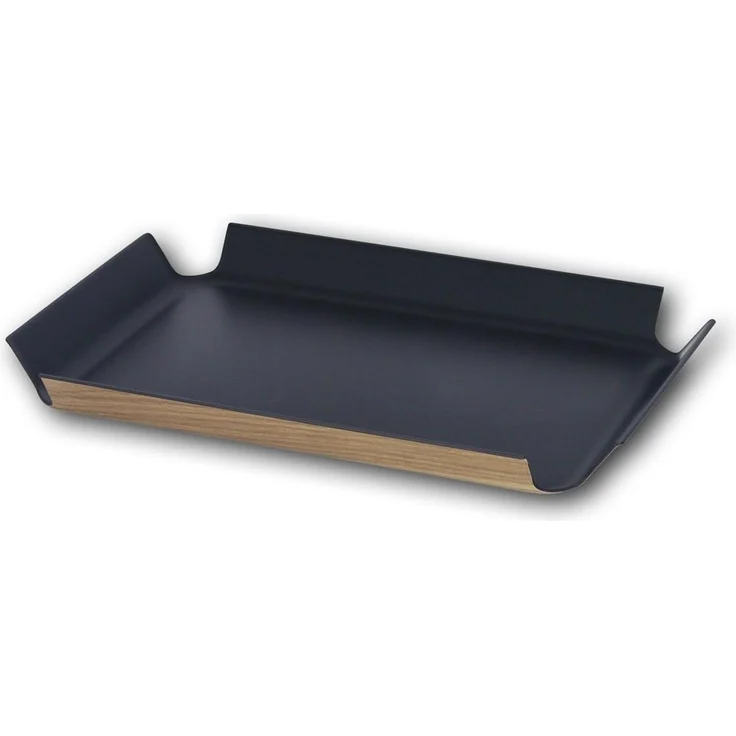 Continenta Rutschfestes Tablett, Serviertablett, Holzpapierfaser, Schwarz Metallic, 41x29. 5 cm, 2931 – Bild 3