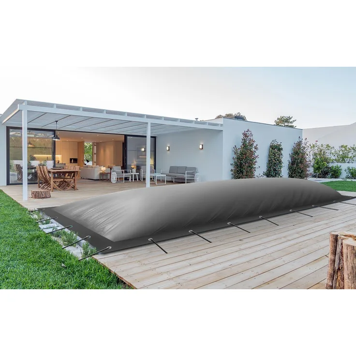 AirDeluxe Pool-Abdeckplane (Profi-Qualität) Rechteckige aufblasbare Poolplanen/Schwimmbad, Abdeckungen aus LKW-Plane