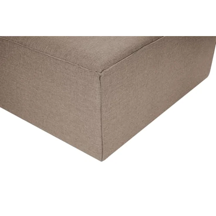 Atelier Del Sofa Stylish Brown Pouffe, 85 x 85 x 43 cm | 100% Hornbeam Frame, 100% Linen Fabric, 32 DNS Foam | Perfect for Modern Living Rooms & Cozy Spaces – Bild 4