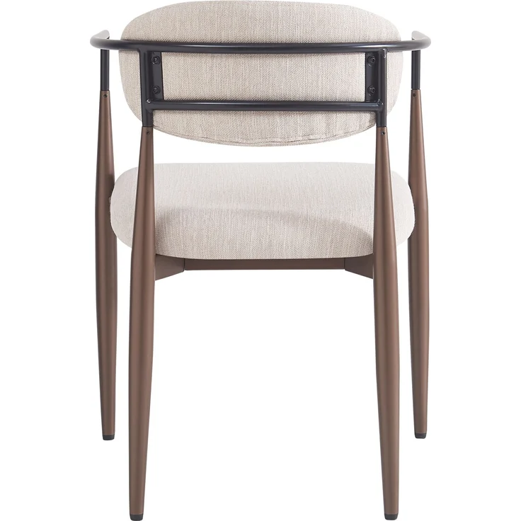 Esszimmerstühle 2er-Set, Leinenstoff & Metall, ergonomisch, gepolstert, verstellbare Beine, modern & bequem,Beige – Bild 6
