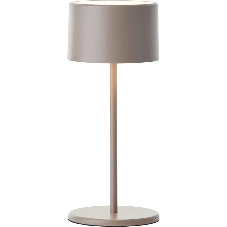 Brilliant LED Tischlampe in Taupe Dimmbar & mit Akku Mobile Innenleuchte mit drei-Stufen-Touchdimmer Warmweißes Licht, stilvolles Design, energiesparend & flexibel einsetzbar - per USB aufladbar