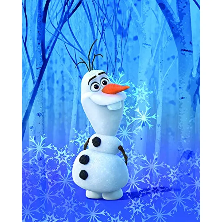 Komar Disney Wandbild Frozen Olaf Crystal, fotorealistischer Kunstdruck auf Premium-Poster Fotopapier, ohne Rahmen, 40 x 50 cm, bunt