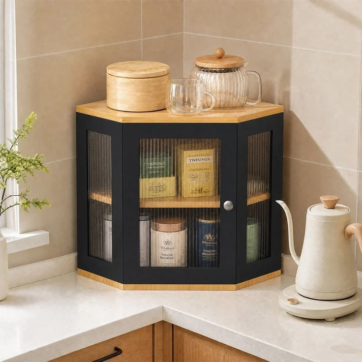 JEOBEST Brotkasten Bambus Brotkasten 2 Etagen mit Sichtfenst, Beste Aufbewahrung für Brot mit Magnetisch Acryltür Bread Bin – Bild 2