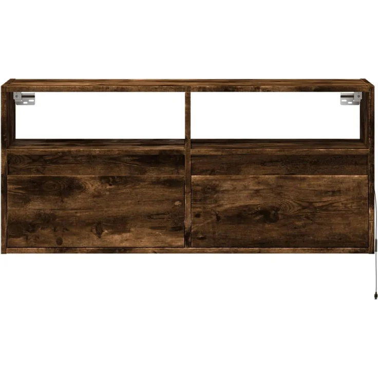 TV-Wandschrank, Fernsehschrank mit LED-Beleuchtung Räuchereiche 100 x 31 x 45 cm – Bild 6