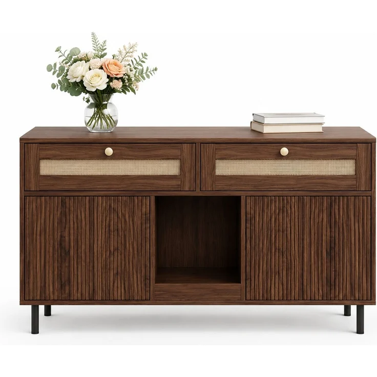 Katzentoilettenschrank 120 x 50 x 65 cm aus MDF mit Schublade und Sandfangmatte – nussbaumfarben – Bild 9