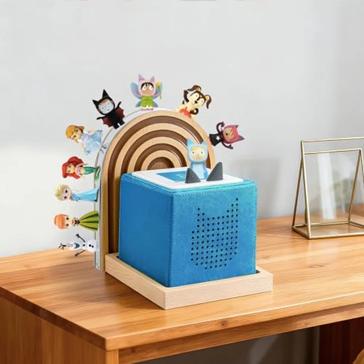 Givilio Tonie Shelf Lunette for Toniebox Starter Mounted, Magnetic Wooden Floating Shelves Compatible with Toniebox Player Figures Storage Tonie Shelvies – Bild 7