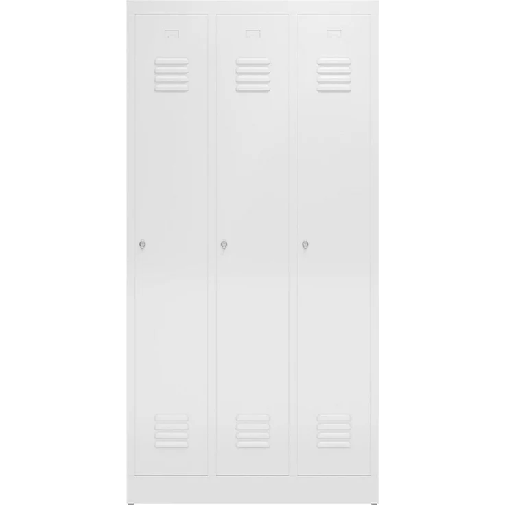 Steelboxx Spind 3er Spind Spindschrank Kleiderspind 180x90x50cm (1-St) Komplett verschweißt und montiert- keine Montage erforderlich – Bild 1