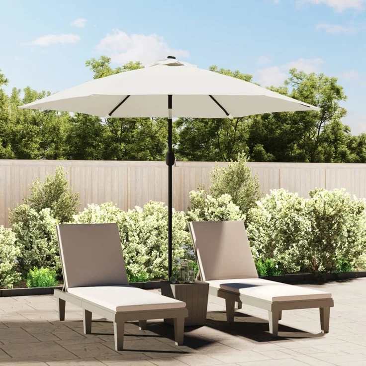 vidaXL Ersatzbezug für Sonnenschirm Sandweiß 300 cm 313795 – Bild 1