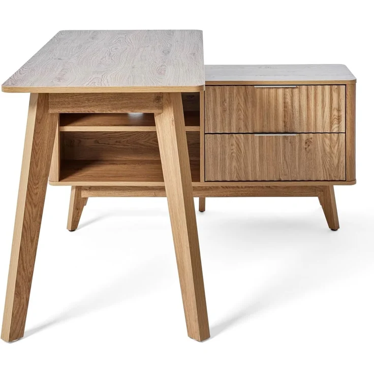 Jahnke Eckschreibtisch WAVE C 150 E (1-St), Eckschreibtisch, Fronten in Wellendesign, wechselseitig montierbar – Bild 5
