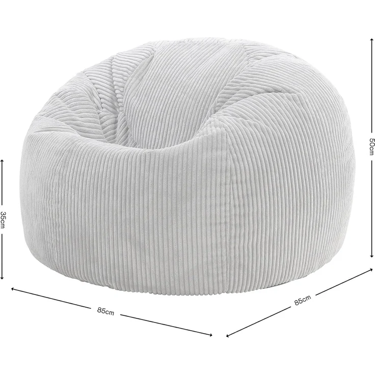 Icon Kingston Sitzsack Cord, Kaugummirosa, 2er Pack, Sitzsack Erwachsene mit Füllung, Bean Bag, Cord Sessel, Lounge Sessel, Lounge Stuhl, Schlafzimmer, Wohnzimmer, Wohnzimmer Möbel – Bild 3