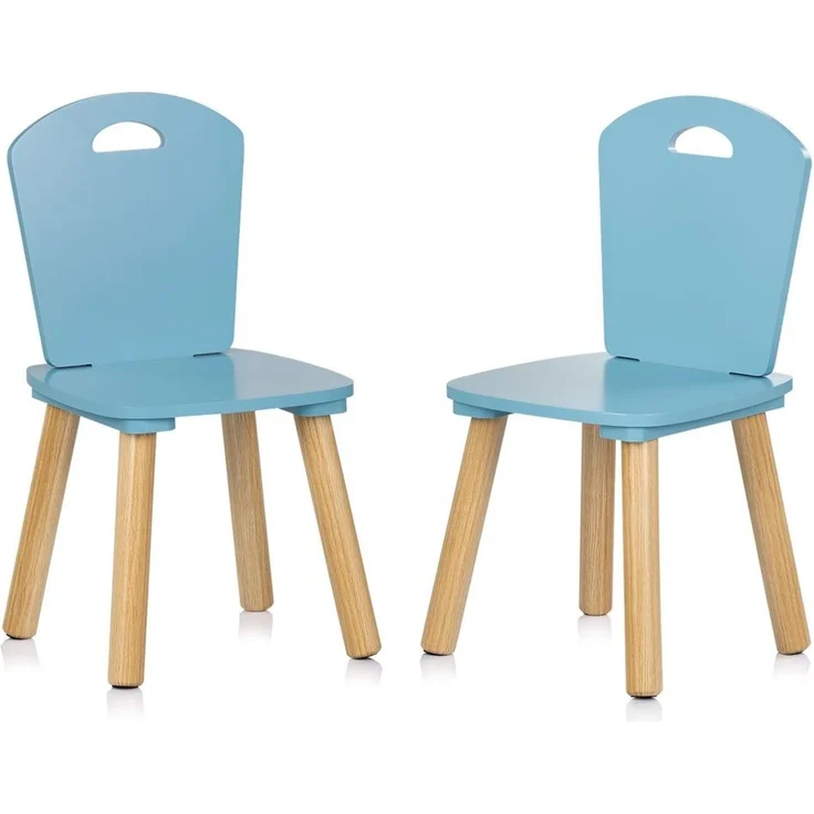 Chipolino Kinder Tischset Holztisch, 2 Holzstühle, Kindersitzgruppe, 3-teilig blau – Bild 3