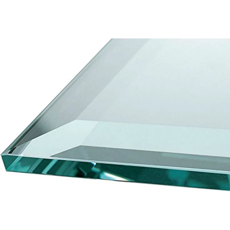 HOOZ Tischplatte aus Glas 60 x 60 x 0,6 cm oder als Funkenschutzplatte für den Kamin (Klarglas, 1 St, ESG-Sicherheitsglas), mit hochwertigem Facettenschliff – Bild 9