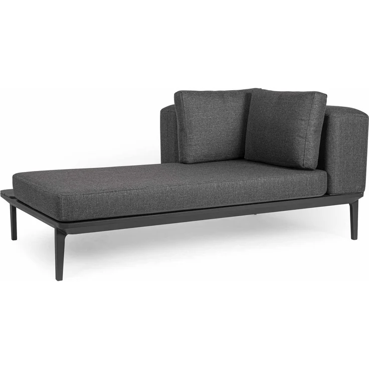 Gartensofa Matrix aus Aluminium, modern gepolstert, Anthrazit Sand, 2-3 Sitzplätze – Bild 2