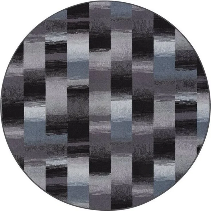 Snapstyle Designteppich Designer Velour Teppich Mystic Karo Rund, Rund, Höhe: 6 mm – Bild 4