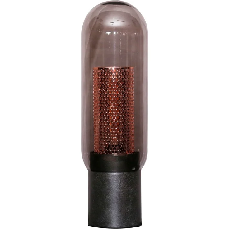 KAWOLA Tischleuchte TRIEST Tischlampe Glas schwarz 50 x 15 x 15 cm – Bild 3