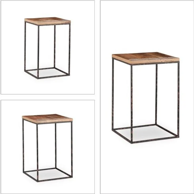 Beistelltisch 3er Set Mangoholz – Bild 10