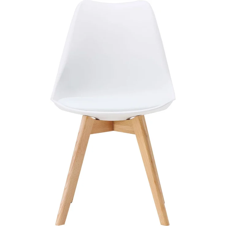 Küchenstuhl Weiß Set 2 Stühle Esszimmer Holz modern Kunststoff Esszimmerstühle Schalenstuhl Holzstühle – Bild 7