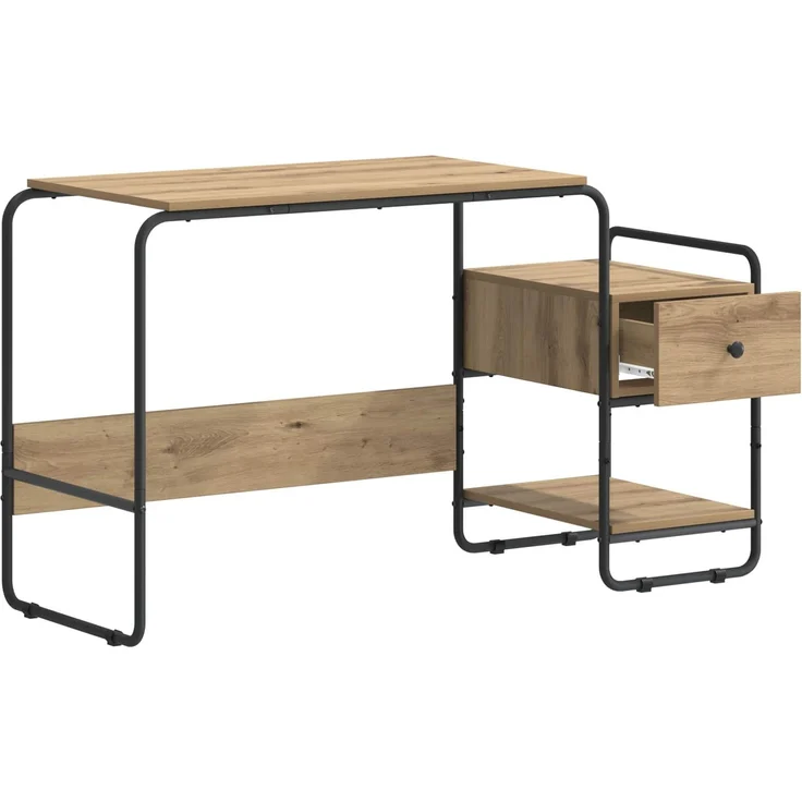 vidaXL Schreibtisch mit Stauraum Artisan-Eiche 131,5 x 50 x 75,5 cm 8008049 – Bild 3