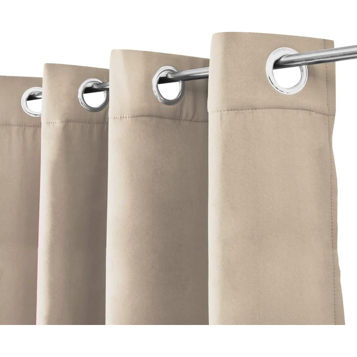 Beautissu Vorhang 2er Set Thermovorhang Gardine Creme Amelie TO, 140x245cm, Ösenvorhang isolierend Kälte- & Hitzeschutz Vorhang Wohnzimmer – Bild 5