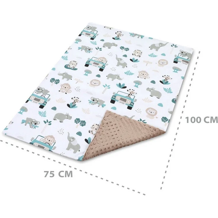 Wohndecke Babydecke Sommerdecke mit Minky 75x100 cm - Baby Kinderdecke, Totsy Baby – Bild 2