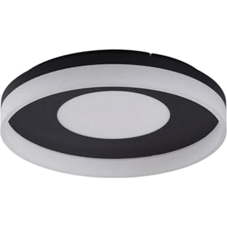 Lucande LED Smart Home Deckenlampe Squillo, dimmbar mit Leselampe, modern, schwarz, 1-flammig, energiesparend mit Fernbedienung – Bild 1