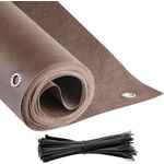 COVER IT Balkon Sichtschutz Ohne Bohren Balkonsichtschutz Braun mit Ösen 105x200 cm Sichtschutz Balkon Ohne Bohren - Sichtschutz für Balkon Terrasse - Sichtschutz Balkongeländer