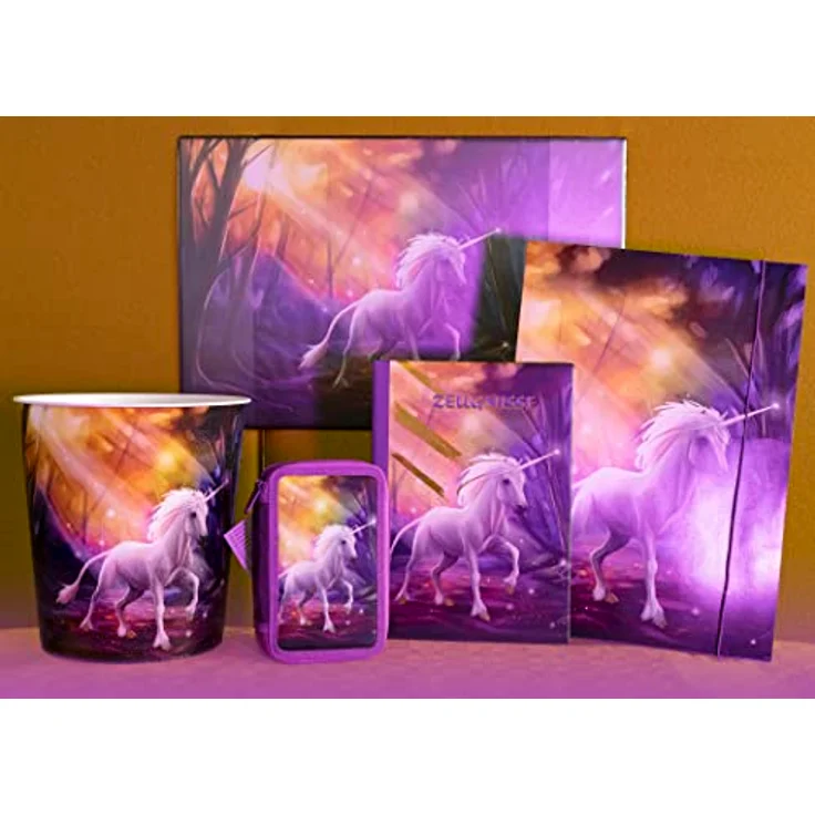 Idena Einhorn Papierkorb 9,0 l, mehrfarbig, stabiler Kunststoff für Innenräume – Bild 5