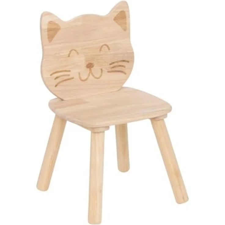 Atmosphera Créateur d'intérieur Hocker Holzstuhl für Kinder CAT, 30 x 28 x 50 cm (1 Stk, Sitzhocker), funktional – Bild 1