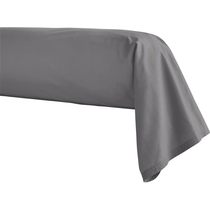 ESSIX Kissenbezug für Nackenrolle aus Baumwollperkal, Basalt, 43x190 cm
