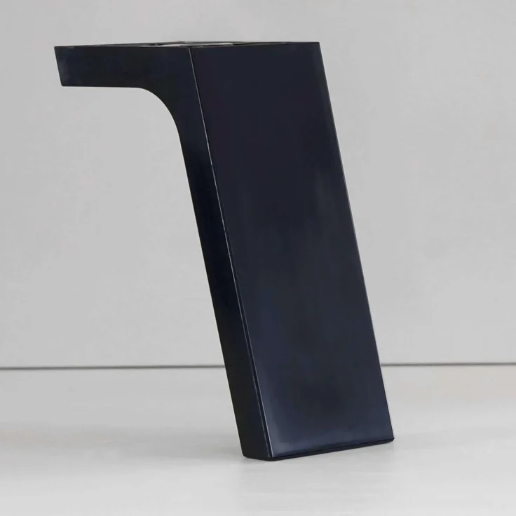 Muebles Pitarch | Nachttisch, Beistellmöbel, moderner Industriestil mit 1 Fach und 1 Schublade mit Metallführungen, schwarze Füße und Griffe, Gold Eiche, 52 x 50 x 35 cm, Kollektion Zimmer Camila – Bild 2