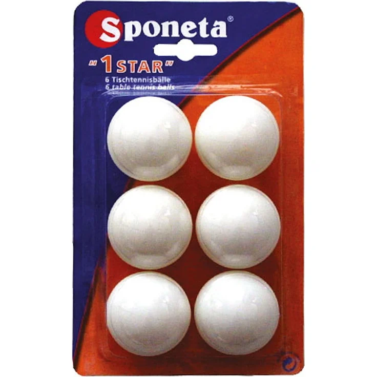 Sponeta Tischtennisbälle - 6 Stück (* Qualität)