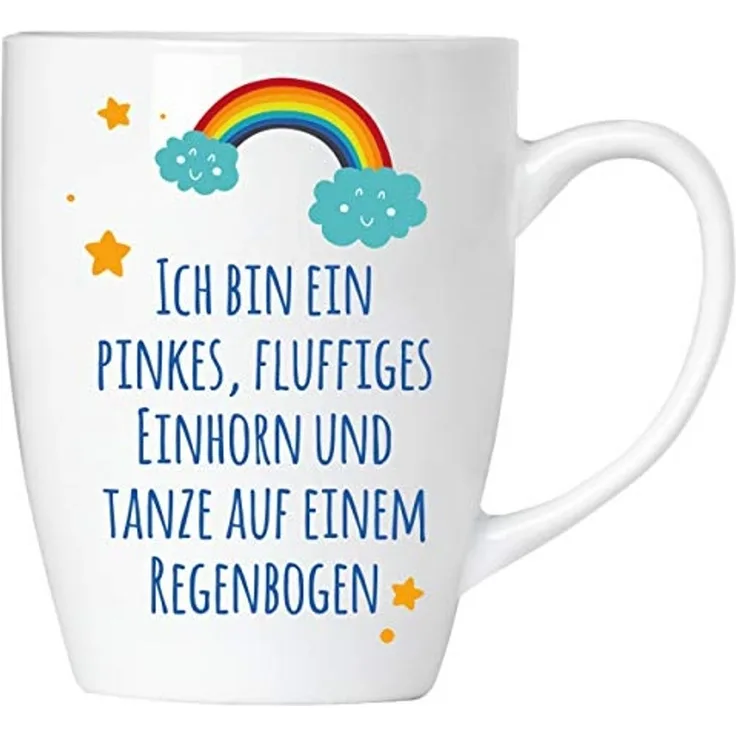 Ich bin ein pinkes, fluffiges Einhorn! - Tasse aus Keramik