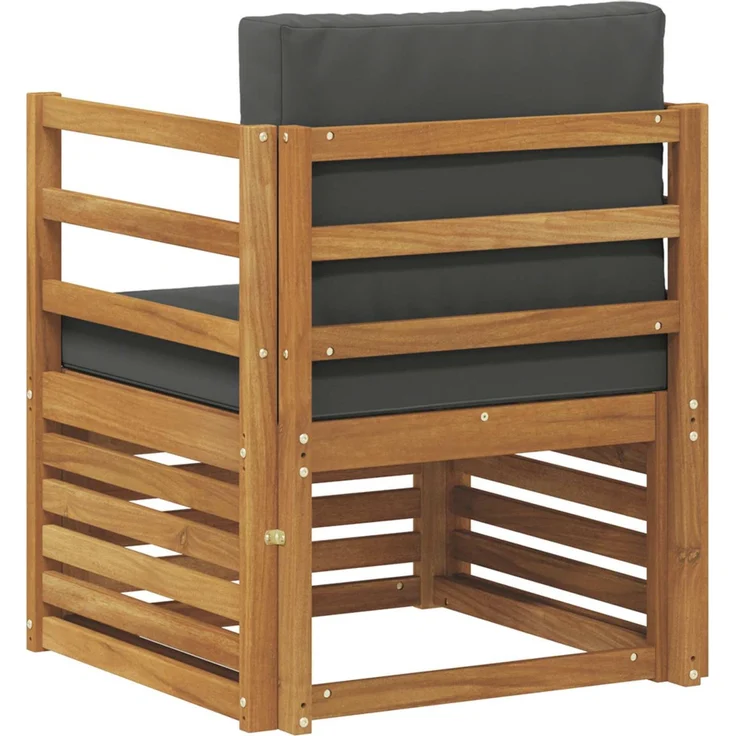 vidaXL Outdoor-Sofagarnitur Natur und Anthrazit Massivholz Akazie 3436337 – Bild 5