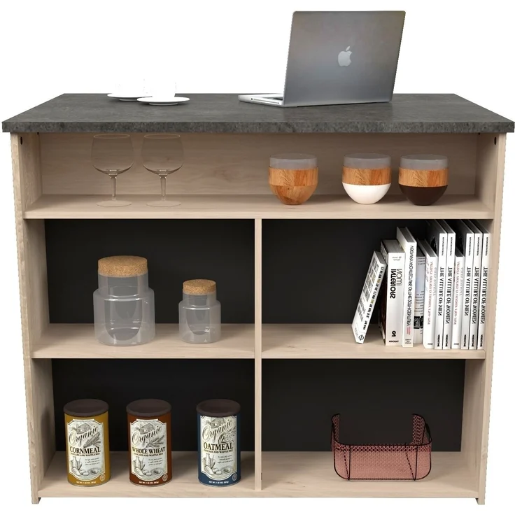 Buffet >Fumay 2< (2-teilig) Buffet 100x186x45cm, Theke 109x90x80cm, Eiche Dekor – Bild 4