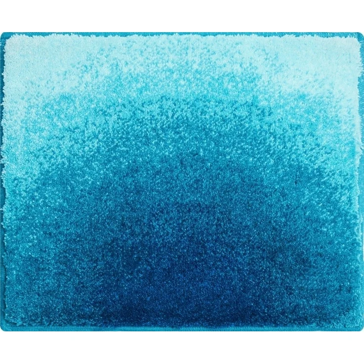 Badematte >SUNSHINE< in türkis, 100% Polyacryl SUPERSOFT - 60x50x2,4cm (LxBxH)