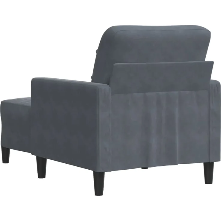 vidaXL Sessel mit Hocker Dunkelgrau 60 cm Samt 3278258 – Bild 4