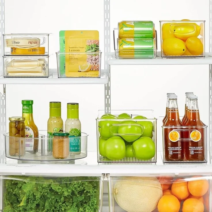 Ordnungssystem Drehteller Snackteller 2er Set drehbar mDesign Teller Transparent – Bild 7