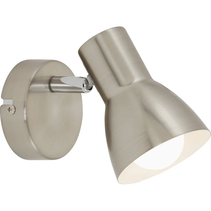 Briloner Leuchten Wandleuchte, Wandspot, Strahler dreh-und schwenkbar, 1x E14, max. 25 Watt, Matt-Nickel, 80x130 mm (DxA)