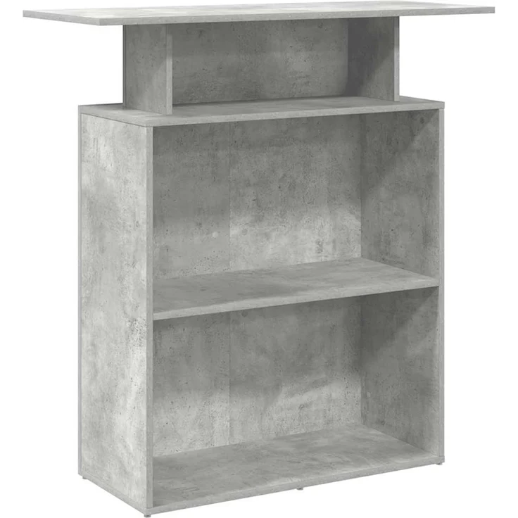vidaXL Empfangstheke Betongrau 100x40x104 cm Holzwerkstoff 859054 – Bild 1