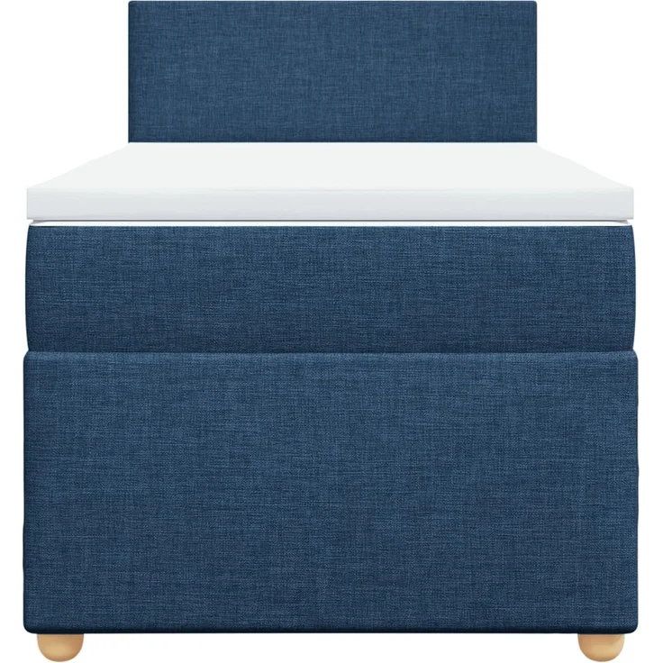 vidaXL Boxspringbett mit Matratze Blau 90x200 cm Stoff 3288862 – Bild 6