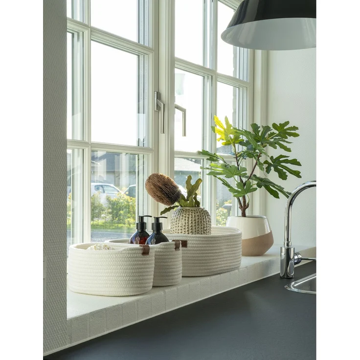 House Nordic Körbe, Baumwolle, weiß, 3er-Set – Bild 6