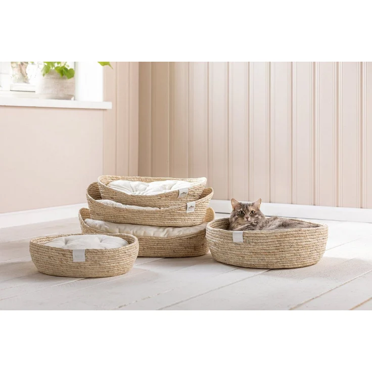 Dehner Tierbett Premium Kuschelbett Tiefer Schlaf, Naturmaterial, versch. Größen, exquisites, hochwertiges Hundebett / Katzenbett – Bild 2