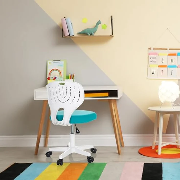 hjh OFFICE Kinder Schreibtischstuhl KIDDY TOP W Kinderbürostuhl Stoff Drehstuhl, mitwachsend, Blau, 736426 – Bild 3