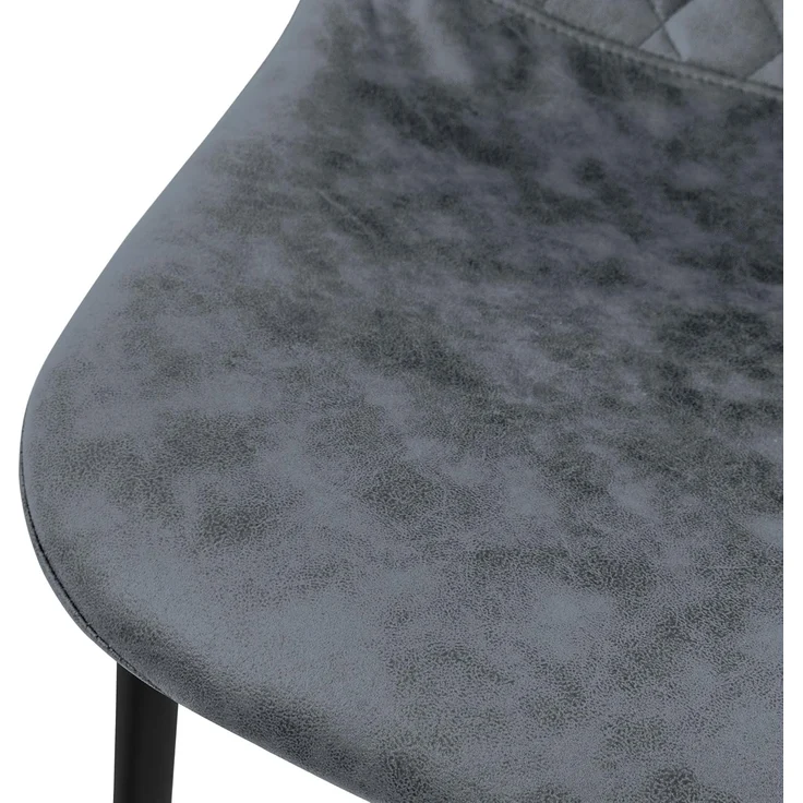 ML-DESIGN Polsterstuhl Esszimmerstuhl mit Rückenlehne, Wohnzimmerstuhl mit Metallbeinen (4 St), Küchenstuhl ergonomisch Anthrazit moderne Design mit Kunstlederbezug – Bild 7