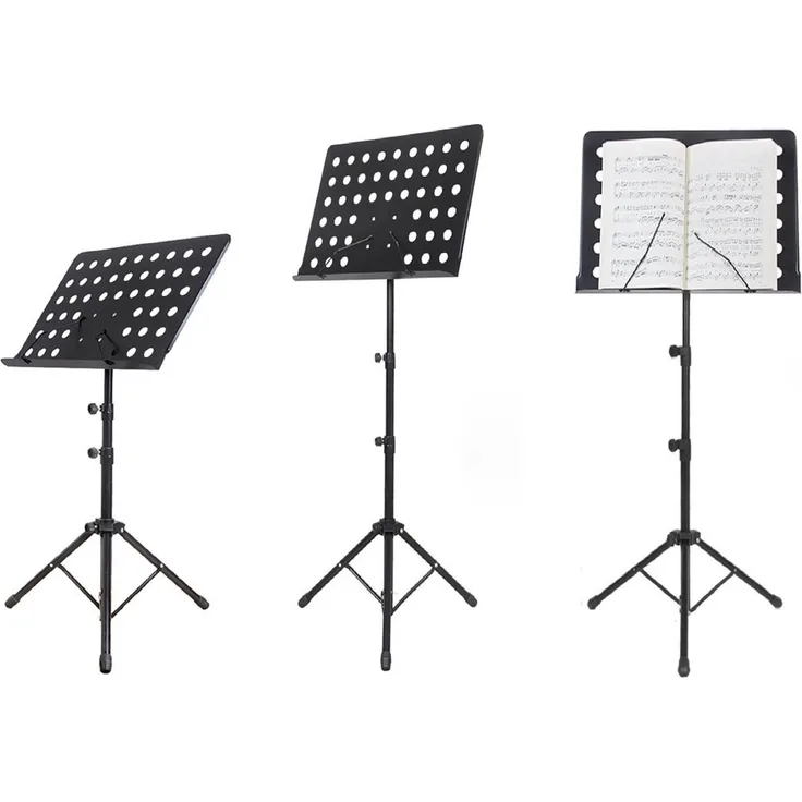 BAYLI Regal 50 - 165cm höhenverstellbarer Notenständer, Musikständer in Schwarz