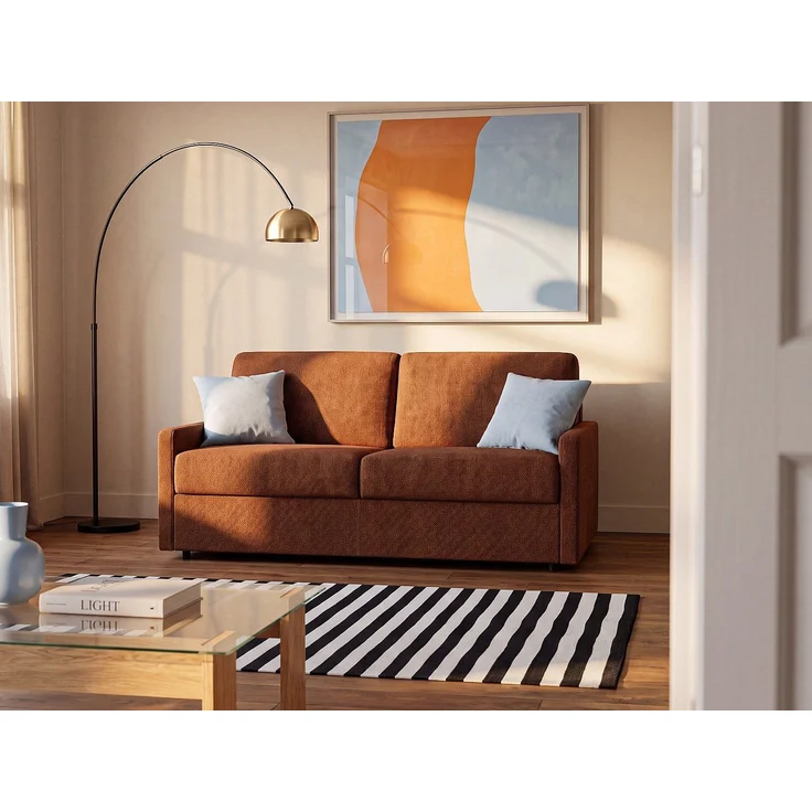 Vente-unique - CALIFE - Schlafsofa - Plastik - Kunststoff (PVC) - Terracotta - 156 x 223 x 97 cm – Bild 2